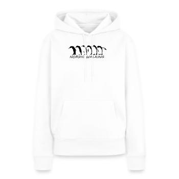 nordic walking manchots - Sweat à capuche Premium bio Femme - blanc - Devant - Julia (174cm)