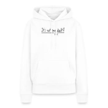 Es ist nicht meine Schuld - Frauen Premium Bio Hoodie - Weiß - Vorne - Julia (174cm)