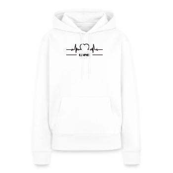 Heartbeat plombier plomberie plomberie ferblantier - Sweat à capuche Premium bio Femme - blanc - Devant - Julia (174cm)