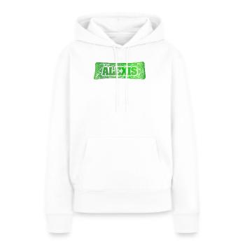 Alexis - Frauen Premium Bio Hoodie - Weiß - Vorne - Julia (174cm)