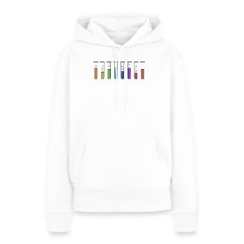 Tubes à essai avec produits chimiques - Sweat à capuche Premium bio Femme - blanc - Devant - Julia (174cm)