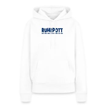 Ruhrpott - Dat hat wat mittn Herz zu tun - Zeche - Frauen Premium Bio Hoodie - Weiß - Vorne - Julia (174cm)