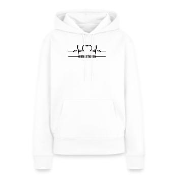 Herzschlag Hörakustikerin Herz Hörakustiker Frauen - Frauen Premium Bio Hoodie - Weiß - Vorne - Julia (174cm)