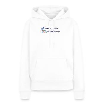 Sirène par choix – Dicton magique aquarelle - Sweat à capuche Premium bio Femme - blanc - Devant - Julia (174cm)