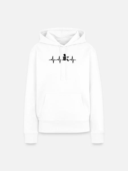 Busfahrer Herzklopfen - Frauen Premium Bio Hoodie - Weiß