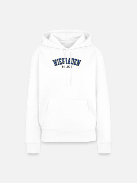 Wiesbaden gegründet 1976 - Frauen Premium Bio Hoodie - Weiß