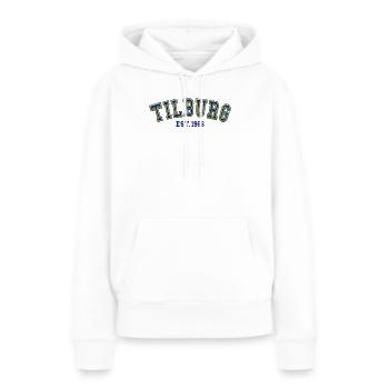 Tilburg gegründet 1966 - Frauen Premium Bio Hoodie - Weiß - Vorne - Julia (174cm)