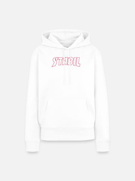 STABIL - SKATE OUTLINE - Frauen Premium Bio Hoodie - Weiß