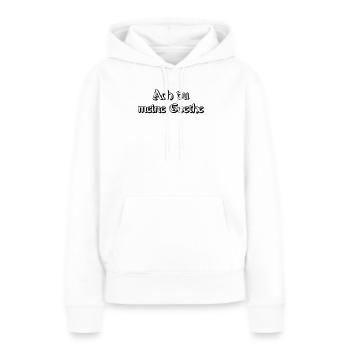 Oh mon Goethe. Oh mon jeu de mots. - Sweat à capuche Premium bio Femme - blanc - Devant - Julia (174cm)