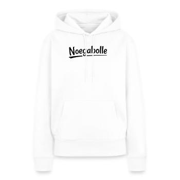 Noegabolle- Dialecte anversois - Sweat à capuche Premium bio Femme - blanc - Devant - Julia (174cm)