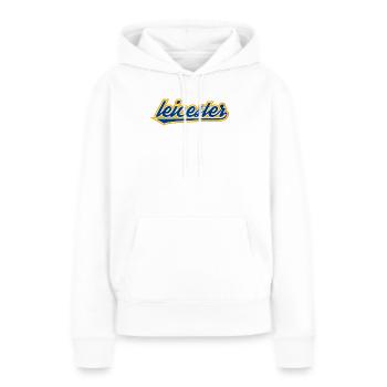 Leicester Script Swoosh sur les vêtements - Sweat à capuche Premium bio Femme - blanc - Devant - Julia (174cm)