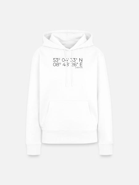 Koordinaten Bremen - Frauen Premium Bio Hoodie - Weiß