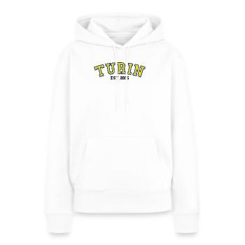 Turin Est.2005 - Frauen Premium Bio Hoodie - Weiß - Vorne - Julia (174cm)