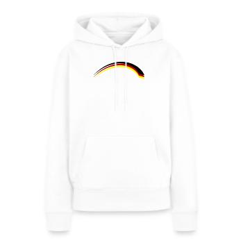 Deutschland Fahne - Frauen Premium Bio Hoodie - Weiß - Vorne - Julia (174cm)