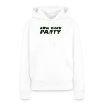 AFTER WORK PARTY - Frauen Premium Bio Hoodie - Weiß - Vorne - Julia (174cm)