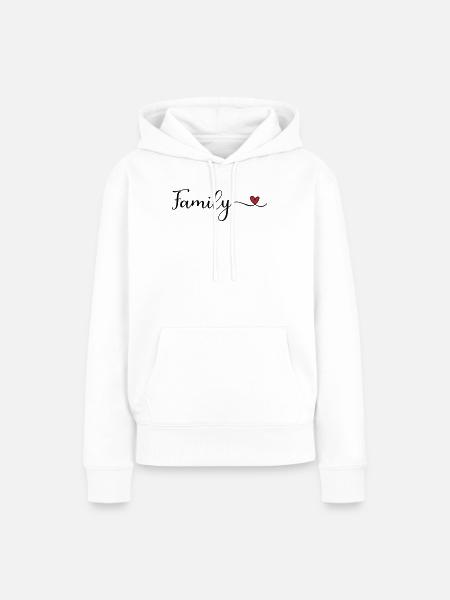 Familie - Frauen Premium Bio Hoodie - Weiß
