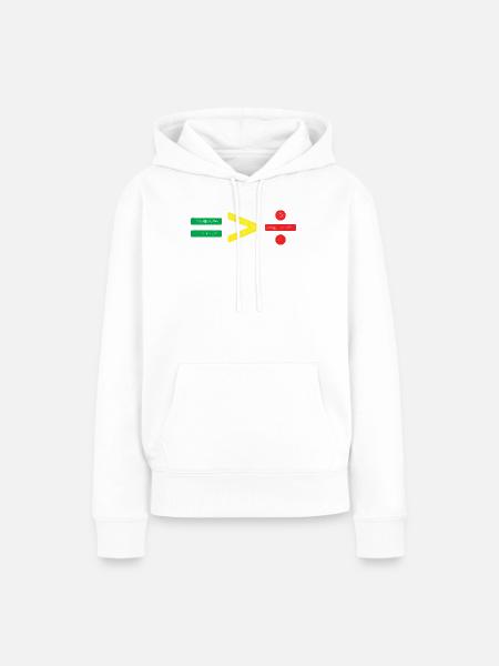Juneteenth-Gleichheit ist größer als Spaltung - Frauen Premium Bio Hoodie - Weiß