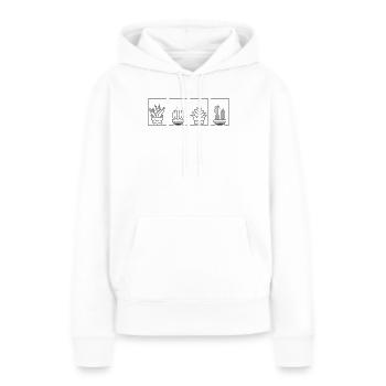 Le fichier de conception manque - Sweat à capuche Premium bio Femme - blanc - Devant - Julia (174cm)