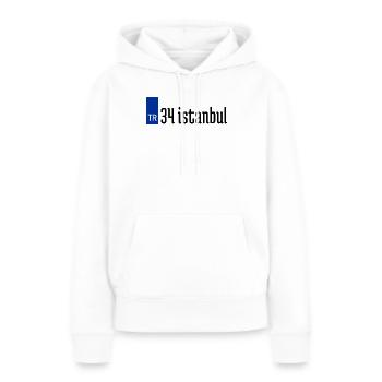 34 İstanbul Plaka Streetwear - Frauen Premium Bio Hoodie - Weiß - Vorne - Julia (174cm)