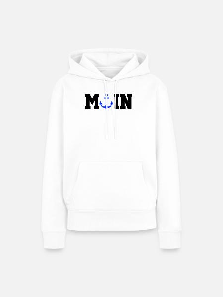 Blauer Anker Nautik Moin - Frauen Premium Bio Hoodie - Weiß