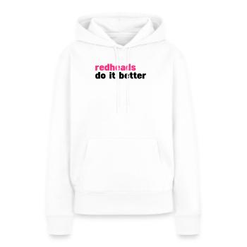 Rothaarigen es besser (Rothaarigen es besser) - Frauen Premium Bio Hoodie - Weiß - Vorne - Julia (174cm)