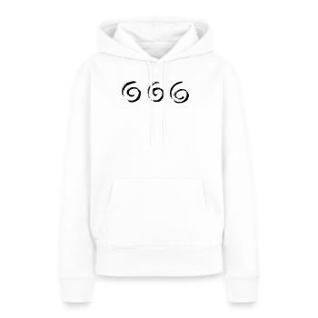 Spirale Spirales Tourbillons S’épanouit - Sweat à capuche Premium bio Femme - blanc - Devant - Julia (174cm)