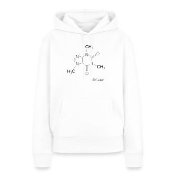 Caféine - Sweat à capuche Premium bio Femme - blanc - Devant - Julia (174cm)
