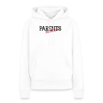 Parents heureux ! - Sweat à capuche Premium bio Femme - blanc - Devant - Julia (174cm)