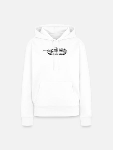 gezeichneter M1 Abrams Panzer - Frauen Premium Bio Hoodie - Weiß