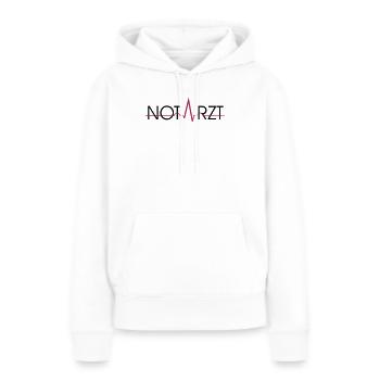 Notarzt Schriftzug - Frauen Premium Bio Hoodie - Weiß - Vorne - Julia (174cm)