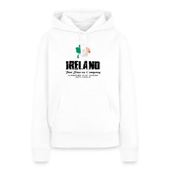 Kleeblatt - Irland Flagge - Frauen Premium Bio Hoodie - Weiß - Vorne - Julia (174cm)