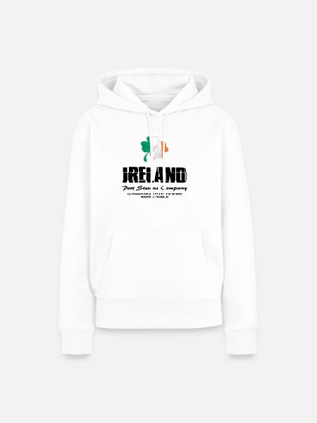 Kleeblatt - Irland Flagge - Frauen Premium Bio Hoodie - Weiß