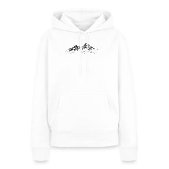 watzmann, Berchtesgaden, Alpes bavaroises, montagne - Sweat à capuche Premium bio Femme - blanc - Devant - Julia (174cm)