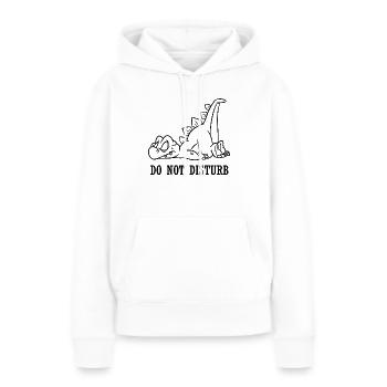 Dinosaure Dino - Sweat à capuche Premium bio Femme - blanc - Devant - Julia (174cm)