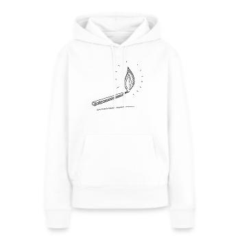Streichholz Anzünden Feuer Symbol - Frauen Premium Bio Hoodie - Weiß - Vorne - Julia (174cm)