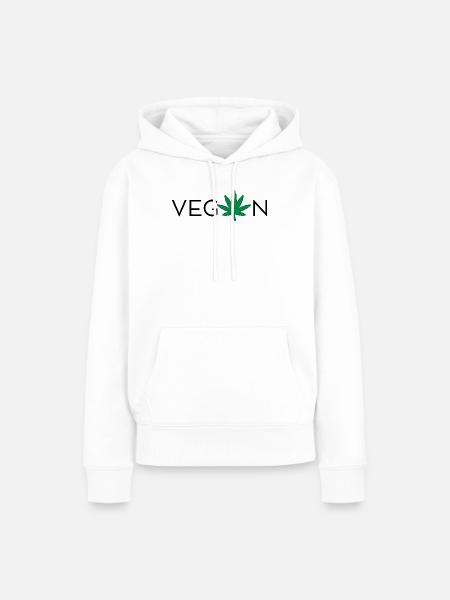 Vegan - Frauen Premium Bio Hoodie - Weiß