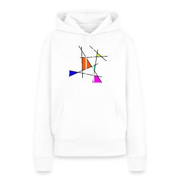 Paille 1 - Sweat à capuche Premium bio Femme - blanc - Devant - Julia (174cm)