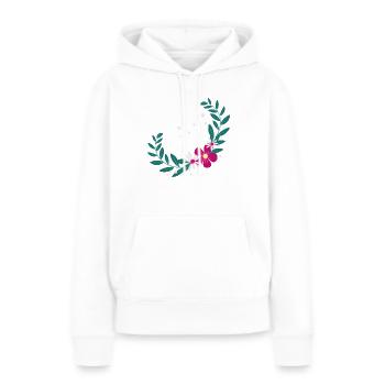 Flower Blume Pflanze - Frauen Premium Bio Hoodie - Weiß - Vorne - Julia (174cm)