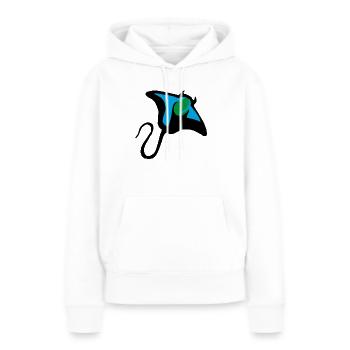 Rayons en couleur - Sweat à capuche Premium bio Femme - blanc - Devant - Julia (174cm)