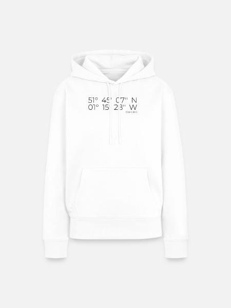 Koordinaten Oxford England - Frauen Premium Bio Hoodie - Weiß