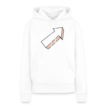 Pfeil in 3D zweifarbig - Frauen Premium Bio Hoodie - Weiß - Vorne - Julia (174cm)