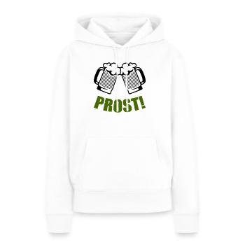 bier prost - Frauen Premium Bio Hoodie - Weiß - Vorne - Julia (174cm)