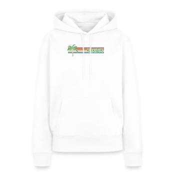 Vacances Caraïbes - Sweat à capuche Premium bio Femme - blanc - Devant - Julia (174cm)