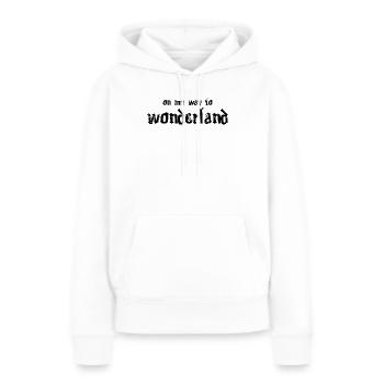 En route vers le pays des merveilles - Sweat à capuche Premium bio Femme - blanc - Devant - Julia (174cm)