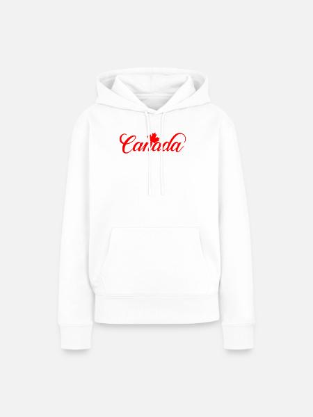 Canada Schriftzug mit Ahornblatt - Frauen Premium Bio Hoodie - Weiß