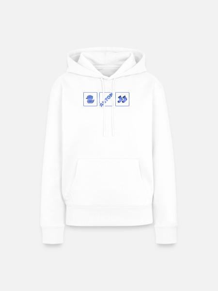Anton als Kind - Frauen Premium Bio Hoodie - Weiß