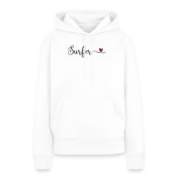 Surfer Heart - Frauen Premium Bio Hoodie - Weiß - Vorne - Julia (174cm)