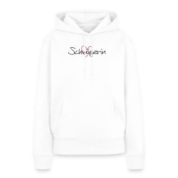 Bachelor party cadeau cœur de soeur - Sweat à capuche Premium bio Femme - blanc - Devant - Julia (174cm)