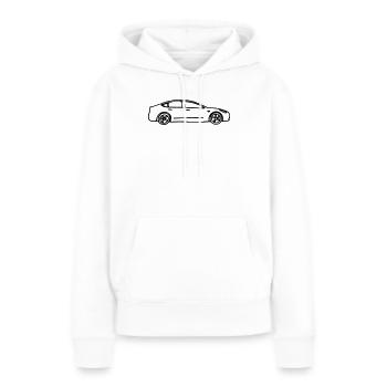 Model 3 gezeichnet - Frauen Premium Bio Hoodie - Weiß - Vorne - Julia (174cm)