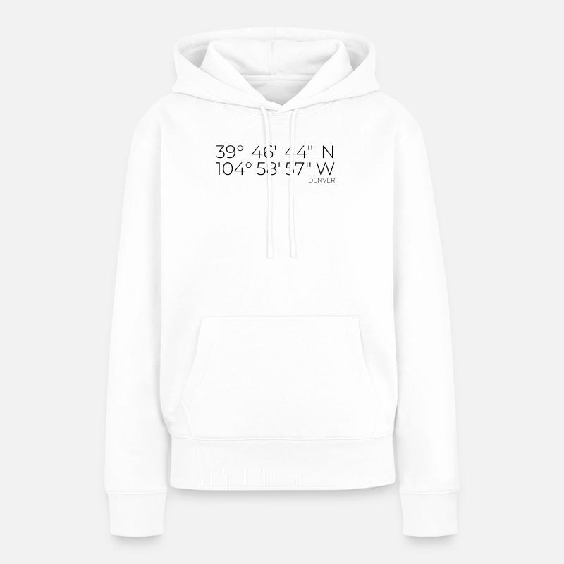 Coordinates Denver - Women’s Premium Organic Hoodie - white